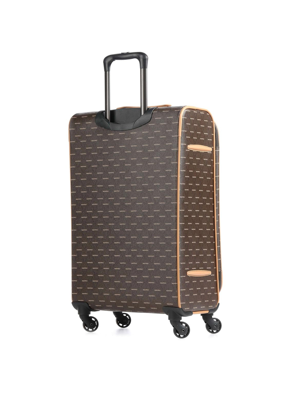 Valentino Handbags Liuto Logo Print Suitcase, Brown