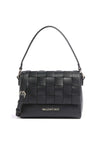Valentino Handbags Paloma Woven Flap Shoulder Bag, Nero