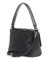Valentino Handbags Paloma Woven Flap Shoulder Bag, Nero