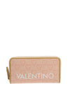 Valentino Handbags Liuto Logo Zip Around Purse, Pink Multi