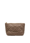 Valentino Handbags Ocarina Quilted Beauty Bag, Taupe