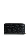 Valentino Handbags Bianco Quilted Zip Around Purse, Black