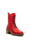 Valerias Leather Heel Boot, Burgundy