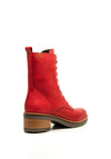 Valerias Leather Heel Boot, Burgundy