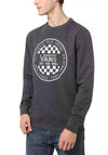 Vans Mens OG Checker Crew Neck Sweater, Black