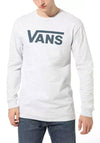 Vans Mens Classic Crew Neck Long Sleeved T-Shirt, Grey