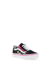 Vans Kids Old Skool Zip Glow In The Dark Trainers, Floral Black