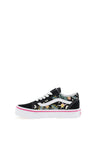 Vans Kids Old Skool Zip Glow In The Dark Trainers, Floral Black
