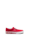 Vans Kids Logo Sole Canvas Trainers, Red