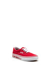 Vans Kids Logo Sole Canvas Trainers, Red
