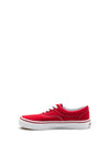 Vans Kids Logo Sole Canvas Trainers, Red