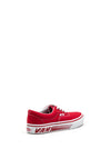 Vans Kids Logo Sole Canvas Trainers, Red