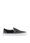 Vans Classic Checkerboard Slip on Trainer, Black & Grey