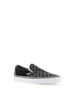 Vans Classic Checkerboard Slip on Trainer, Black & Grey