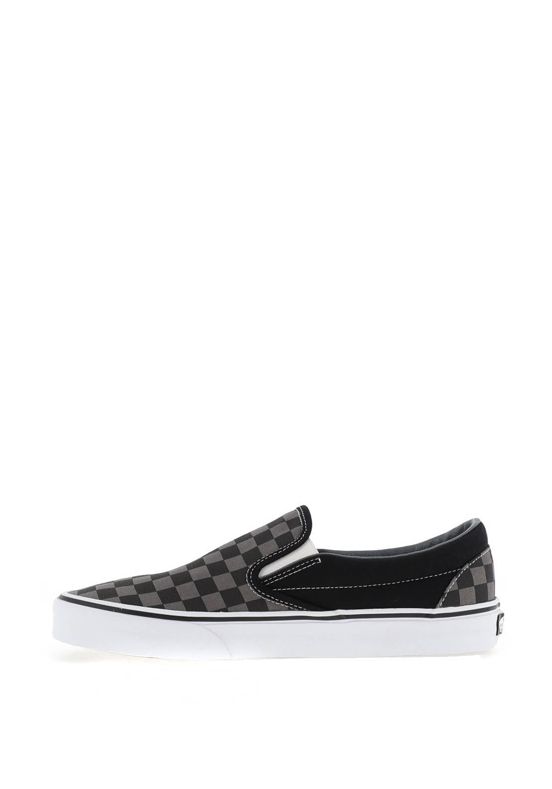 Vans Classic Checkerboard Slip on Trainer, Black & Grey