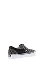 Vans Classic Checkerboard Slip on Trainer, Black & Grey
