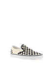Vans Classic Checkerboard Slip on Trainer, Black & White