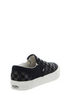 Vans Men’s Leather Slip On Trainers, Black