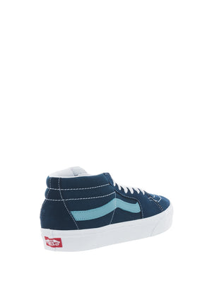 Vans Mens Sk8 Mid Trainers, Blue
