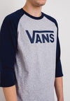 Vans Mens Classic Raglan T-Shirt, Athletic Grey