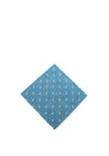 One Varones Dog Print Pocket Square, Light Blue