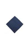 One Varones Star Print Print Pocket Square, Navy