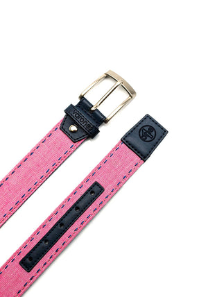 One Varones Stitch Effect Belt, Red