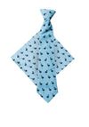 One Varones Flamingo Tie and Handkerchief, Blue