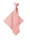 One Varones Stripe Tie and Handkerchief, Red
