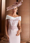 Veni Infantino Off the Shoulder Detailed Bodice Dress, Pink