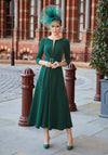 Veni Infantino for Ronald Joyce Embellished Full Skirt Dress, Forest Green