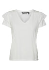 Vero Moda Emily Short Sleeve V-Neck Top, Snow White