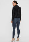 Vero Moda Kerri Faux Leather Biker Jacket, Black