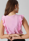 Vero Moda Emily Frill Top, Bonbon