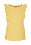 Vero Moda Emily Frill Top, Golden Cream