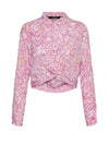 Vero Moda Macy Cropped Shirt, Pink Multi
