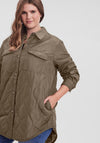 Vero Moda Curve Simone Quilted Shirt Jacket, Bungee Cord