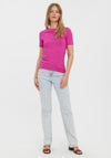 Vero Moda Panda Boat Neck T-Shirt, Very Berry
