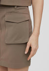 Vero Moda High Waist Belted Mini Skirt, Brown