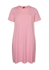 Vero Moda Curve Rosalyn T-Shirt Dress, Prism Pink