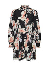 Vero Moda Sadie Floral Frill Mini Dress, Black Multi