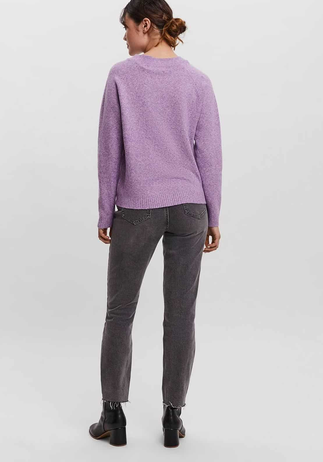 Vero Moda Doffy Soft Knit Jumper, Purple