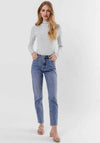 Vero Moda Brenda High Rise Straight Leg Jeans, Light Blue Denim