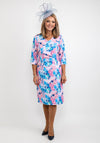 Via Veneto Floral Print Pencil Dress, Pink Multi