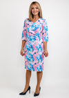 Via Veneto Floral Print Pencil Dress, Pink Multi