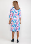 Via Veneto Floral Print Pencil Dress, Pink Multi