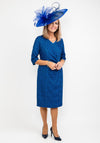 Via Veneto Leopard Print Pencil Dress, Royal Blue