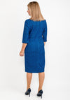 Via Veneto Leopard Print Pencil Dress, Royal Blue
