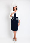 Via Veneto Audrey Bolero & Dress Two Piece, Navy & White