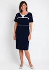 Via Veneto Audrey Bolero & Dress Two Piece, Navy & White